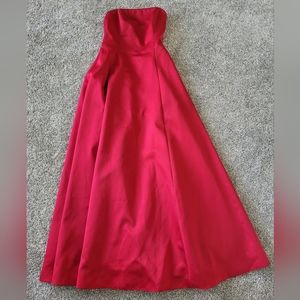 Red full length gown